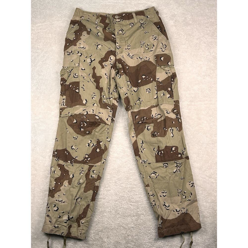 VTG US Military Pants Mens 32x32 Chocolate Chip Camo Desert Storm Cargo Pockets